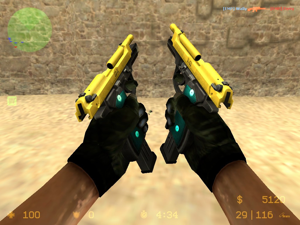 Golden Dual Elites — золотые Dual Elites для CS:S